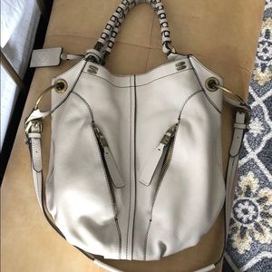 Leather bucket bag
